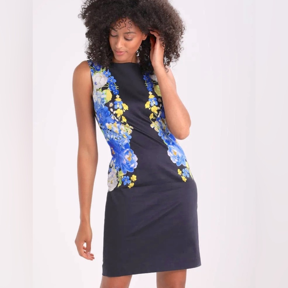Hobbs London Natasha Dress in Navy Multi Size 6 (in US) NWT